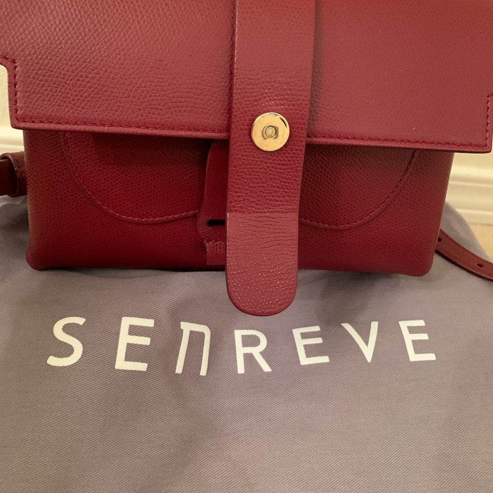 Pre-Love SENREVE Aria Belt Bag Pebbled Leather Merlot